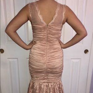 BCBG evening gown in blush coloring